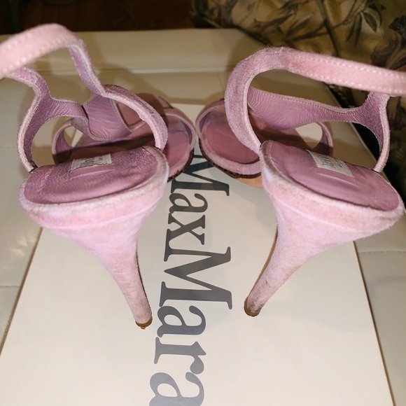 MaxMara pink suede high heel sandals - Picture 3 of 5